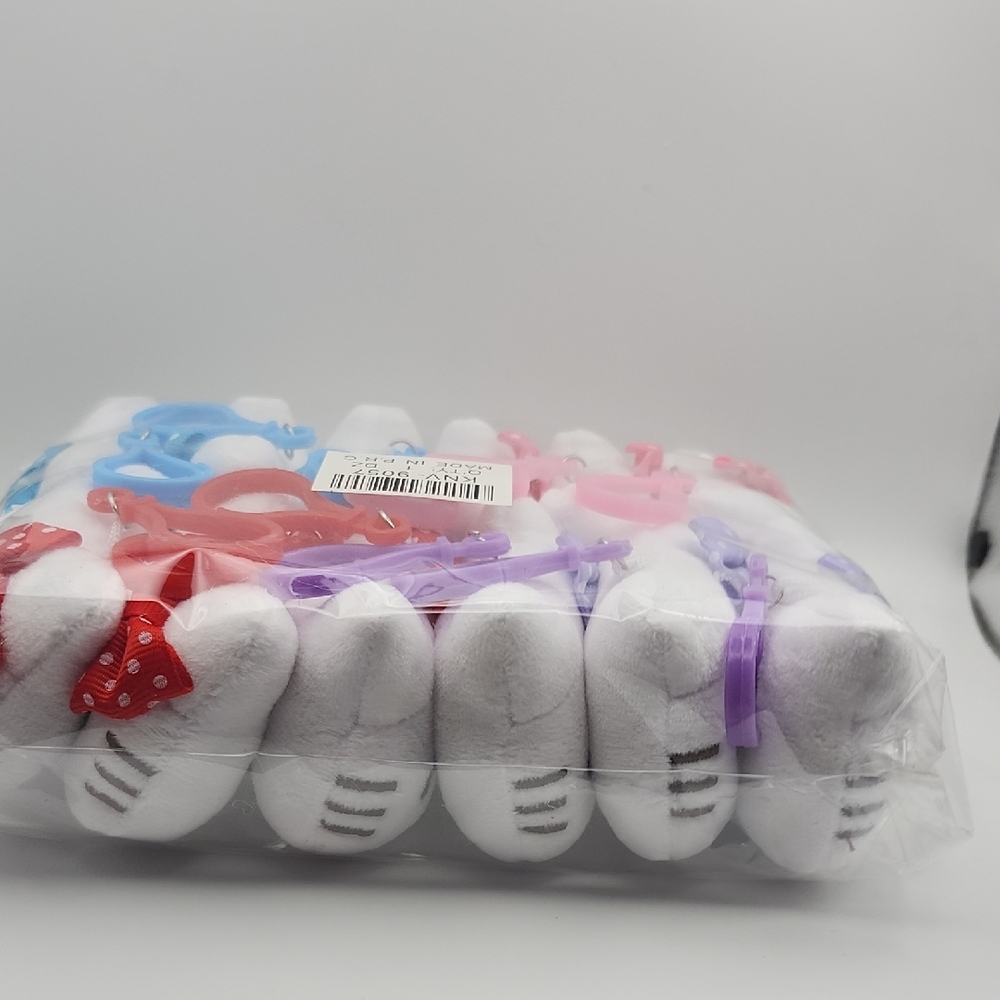 Hello Kitty  PlushPink , Blue. Red, And Purple Bag Charms . 12 Pieces - Picture 7 of 8